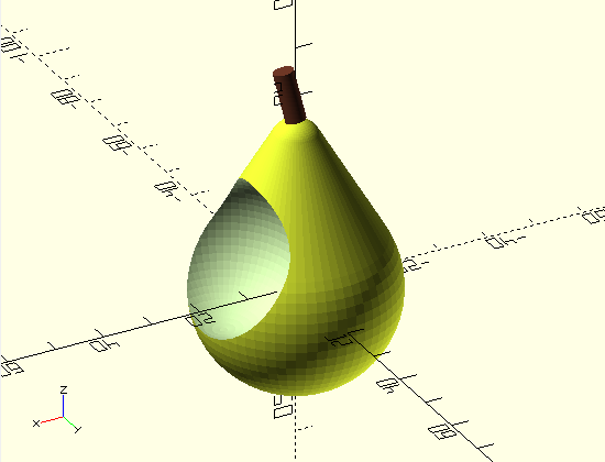 Sixth step: pear tail.