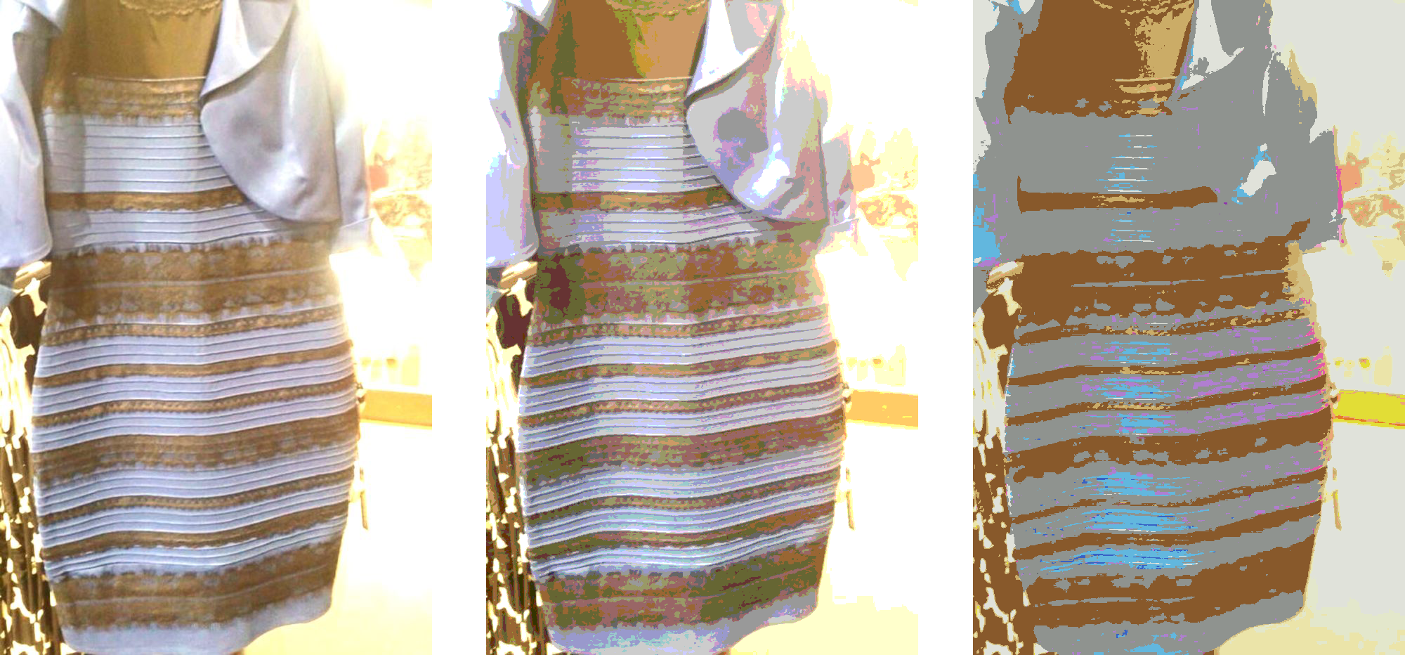 The controversial dress and a couple of quantified versions