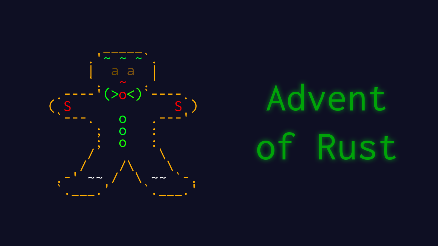 Gingerbread boy ASCII with title 