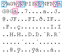 Image of the level 12 opened with a hexadecimal editor